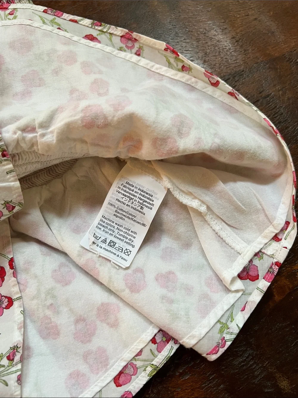 J. CREW x Liberty Rose Floral Fabric Smocked Ruffle Tank Top Women's Size M